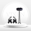 BowBelle BDSM Nipple Clamps Collar Set