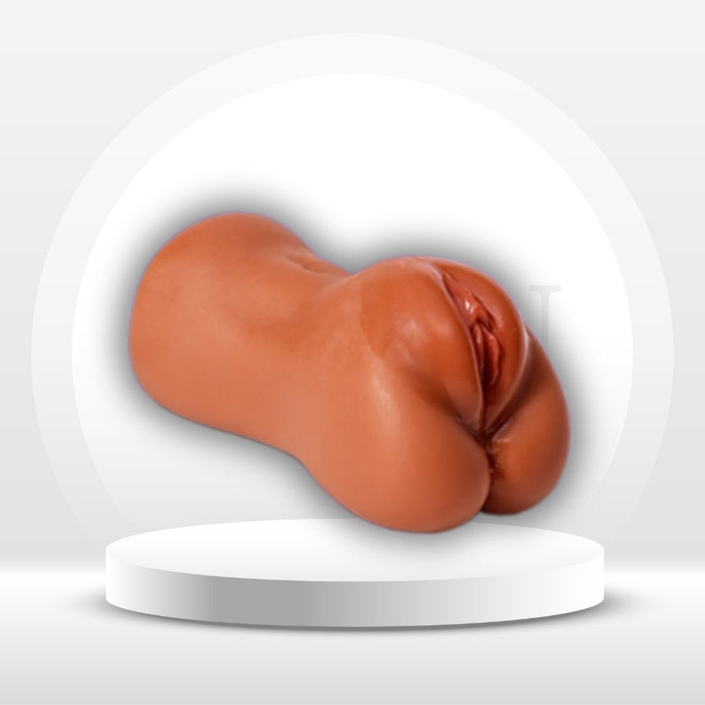 BronzeVale Brown Dual-Channel Pocket Pussy Stroker