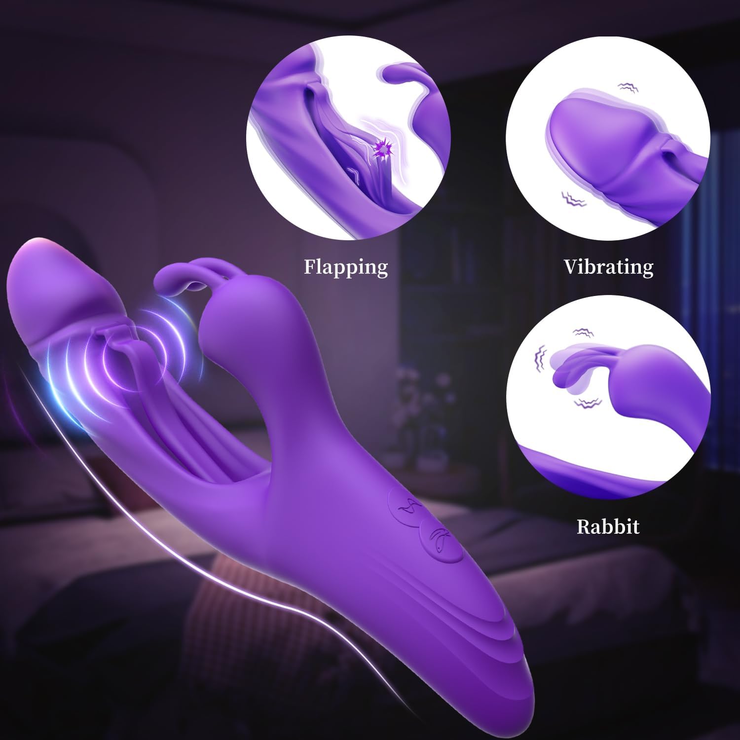 BunnyBliss Flapping Vibrator – 7 Vibration Modes