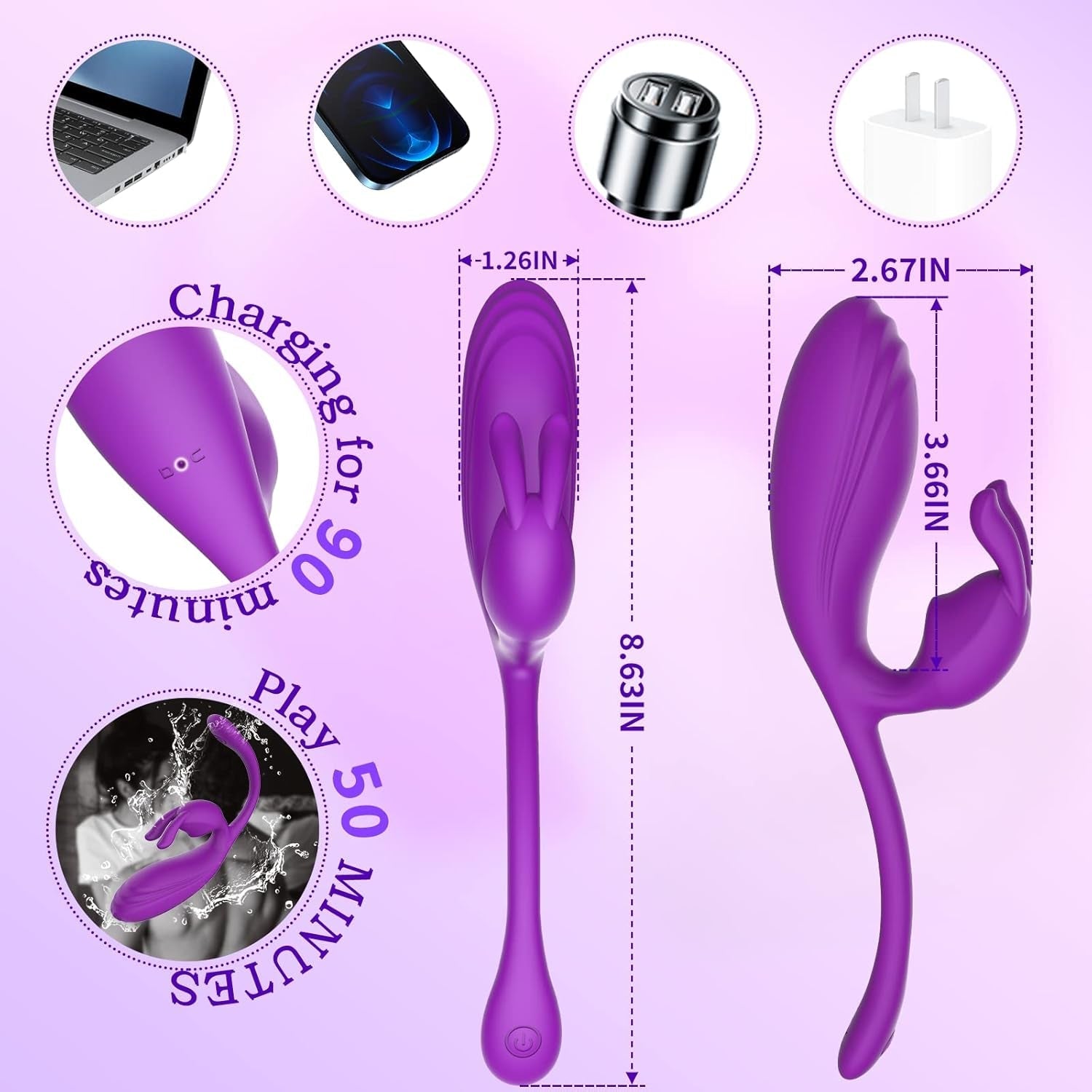 BunnyBloom Clitoral G-Spot Anal Rabbit Vibrator