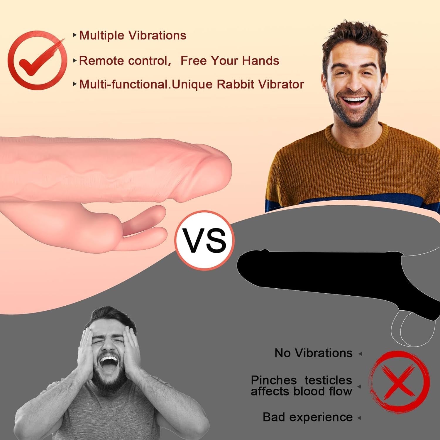 BunnyBoost Rabbit Vibrating Clit Stimulation Penis Sleeve