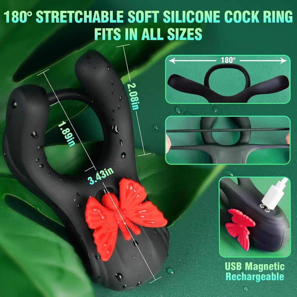 ButterflyRush Powerful Vibrating Couples Cock Ring