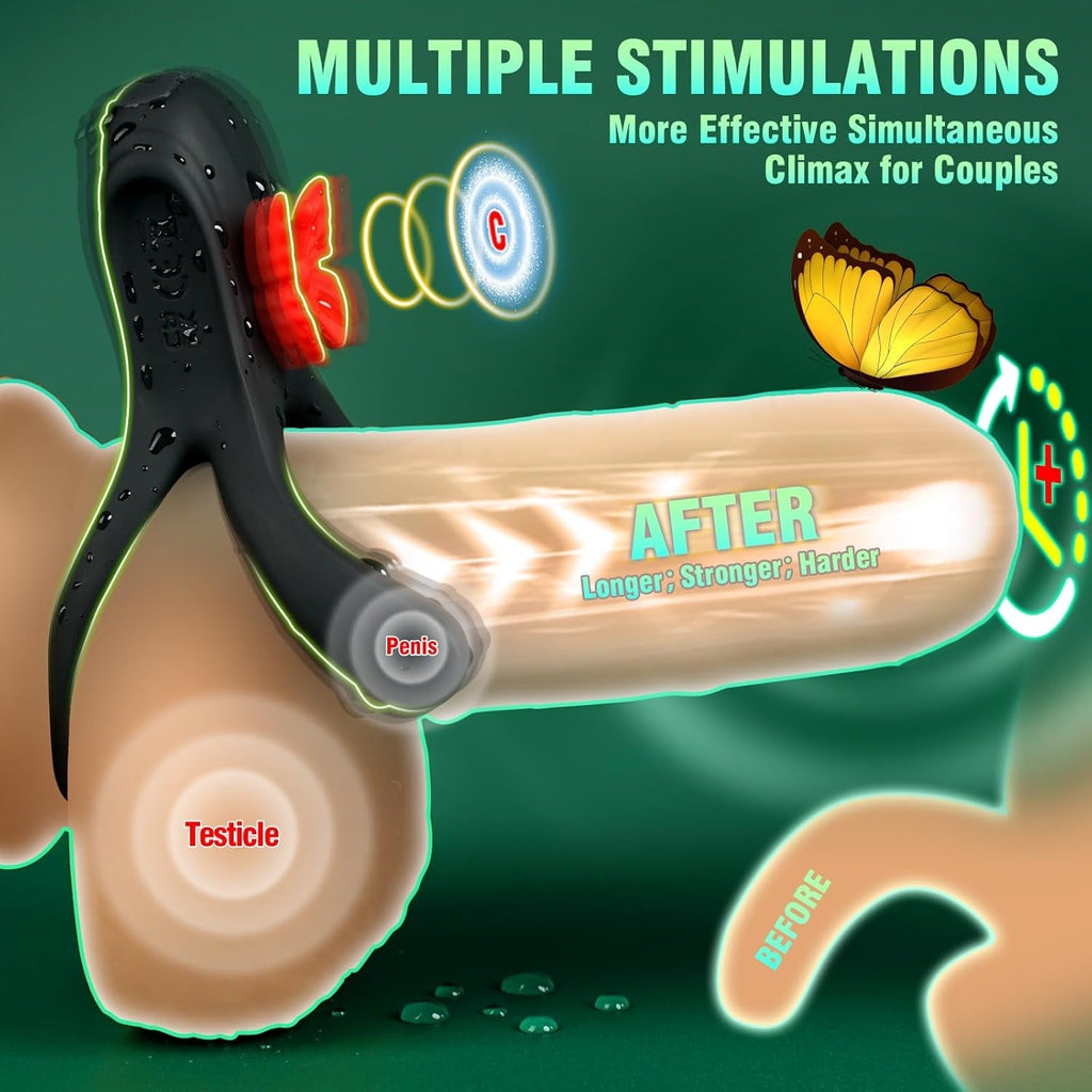ButterflyRush Powerful Vibrating Couples Cock Ring
