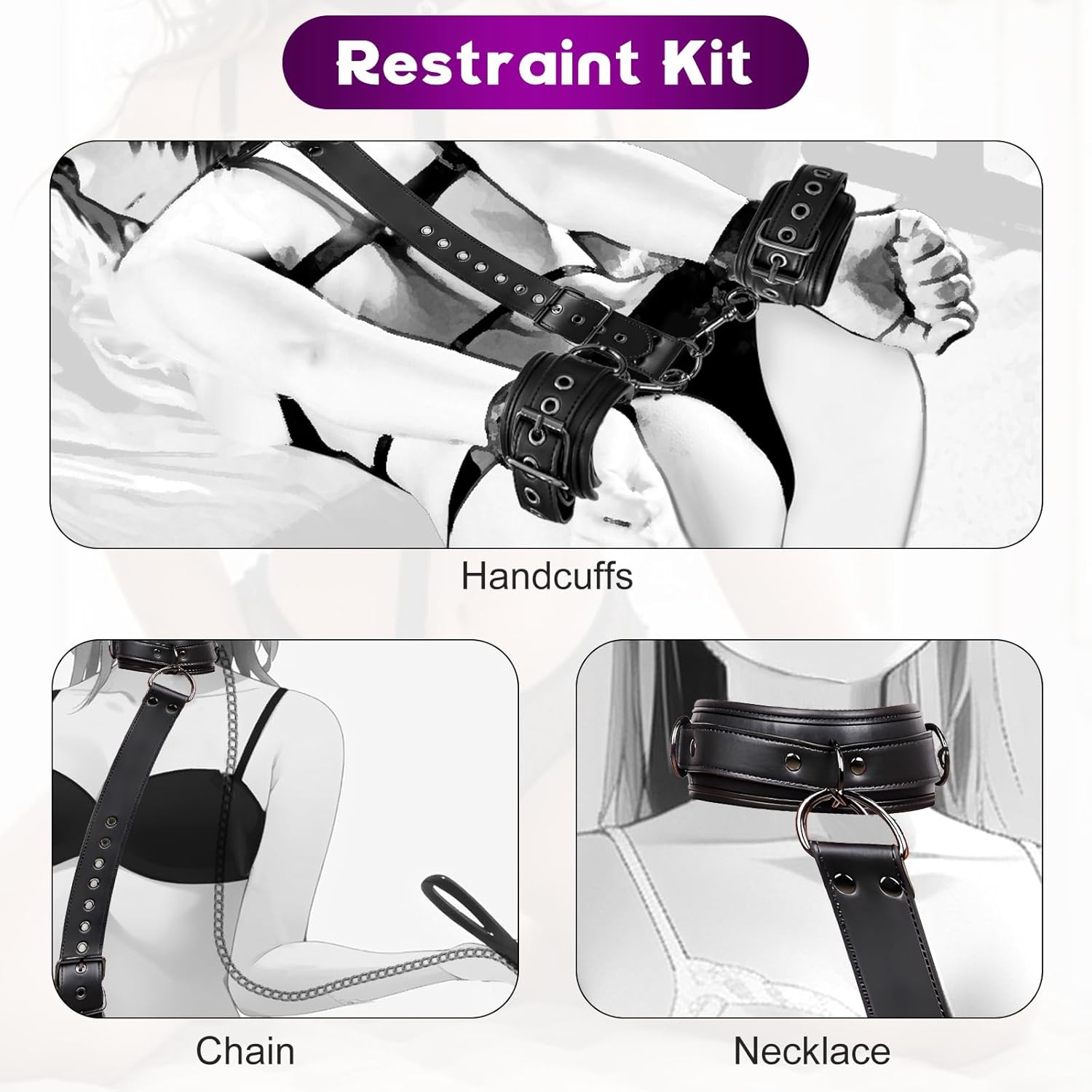 ChainLink Neck-to-Wrist Bondage Kit