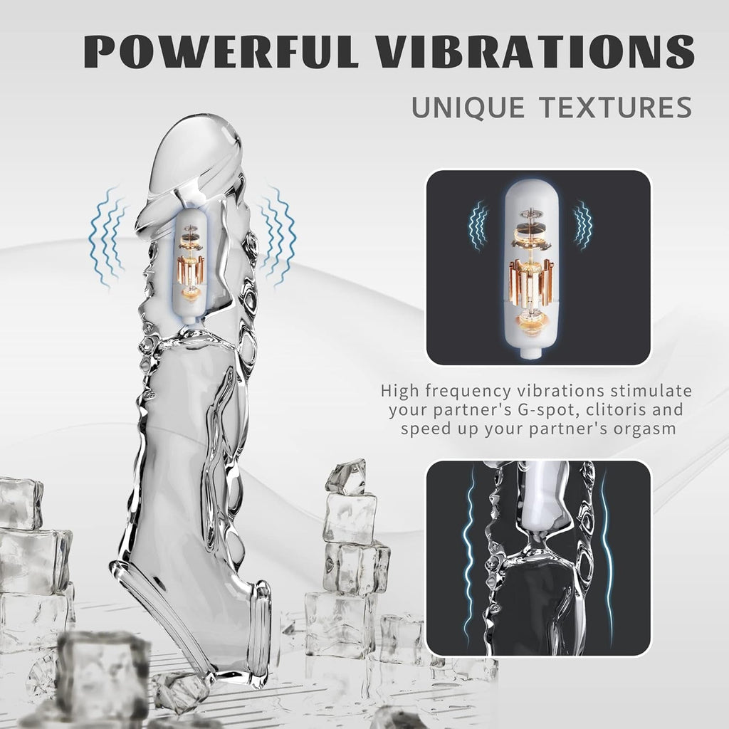 ClearCharge Vibrating Penis Sleeve Extender