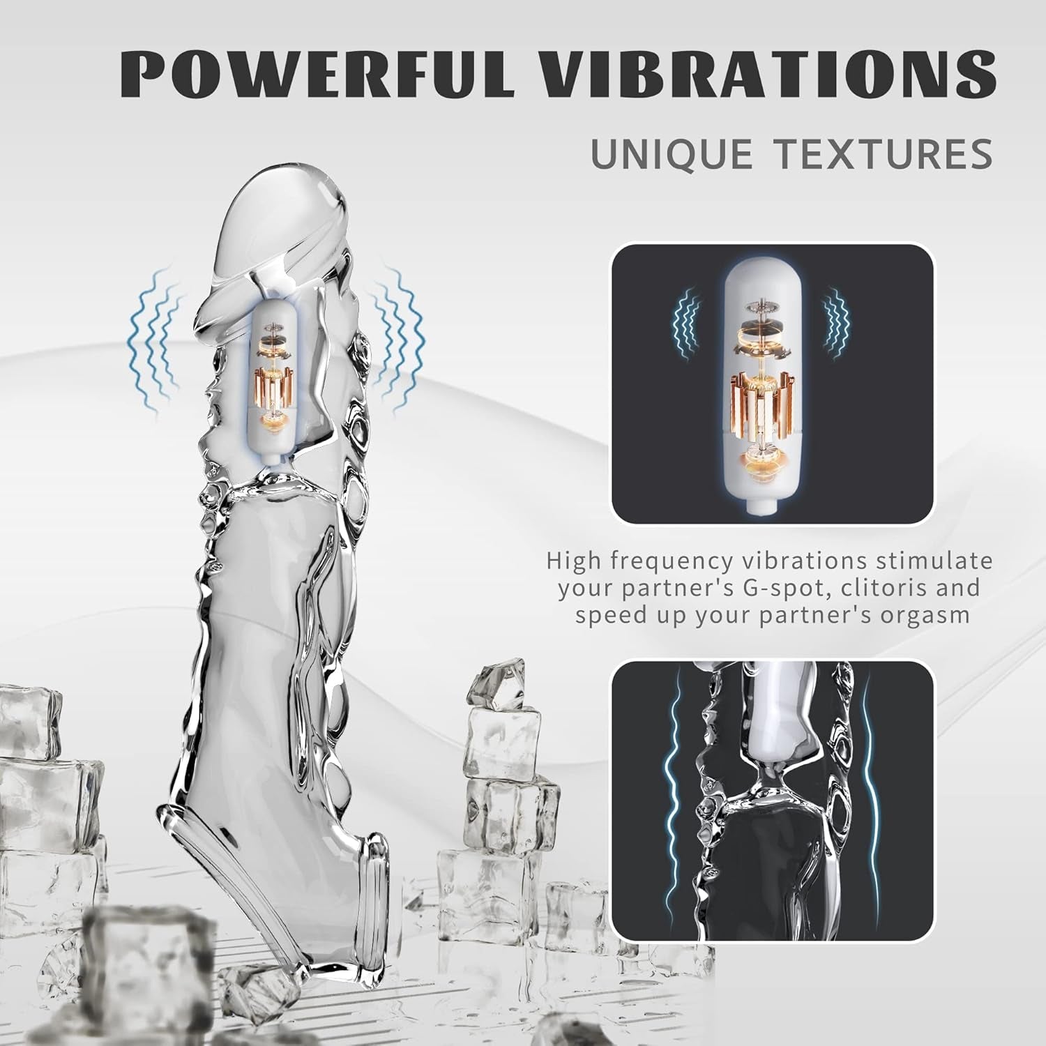 ClearCharge Vibrating Penis Sleeve Extender