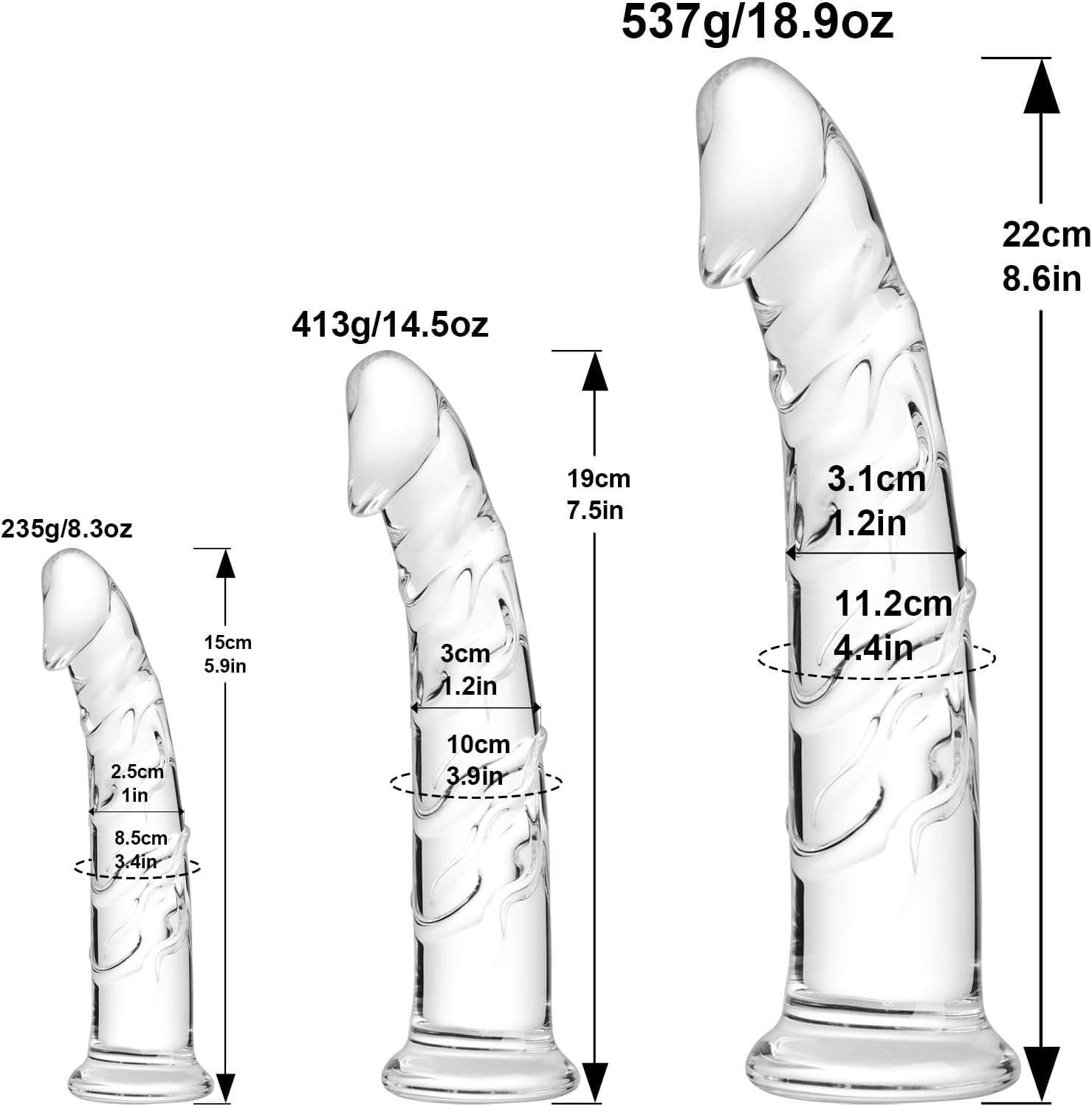ClearThrust Glass Dildo Trainer Set