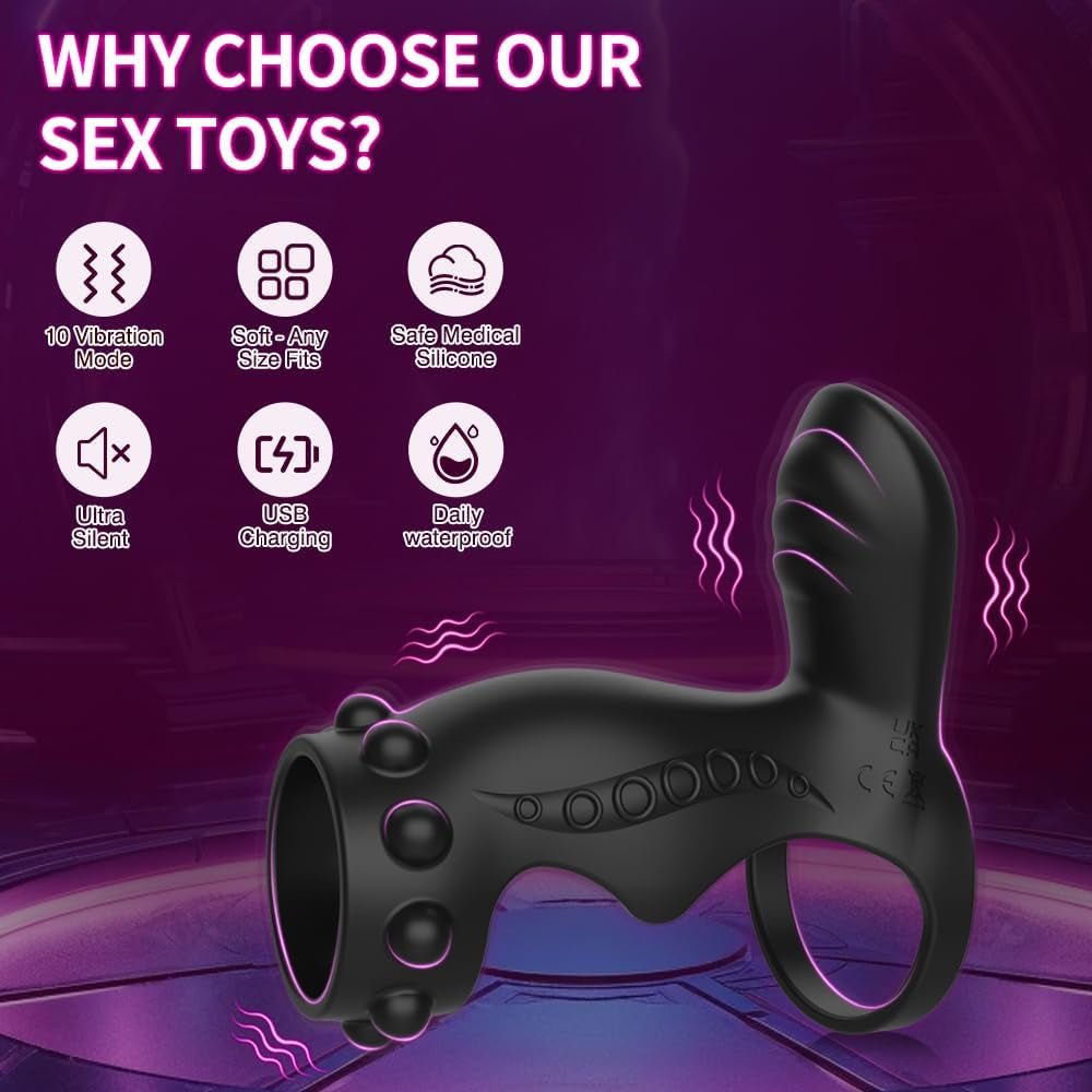 ClimaxLock Vibrating Cock Sleeve & Clit Massager