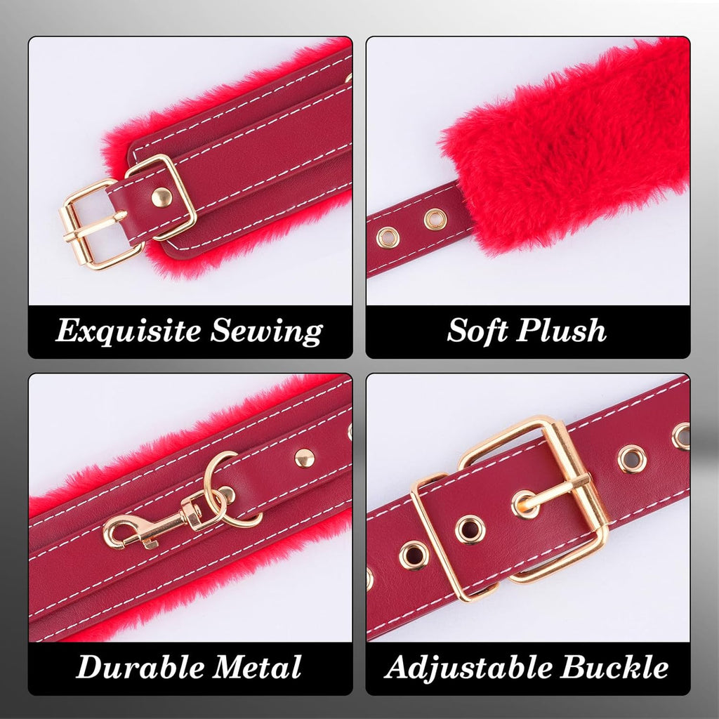 CloudBond Plush Leather BDSM Restraints Set