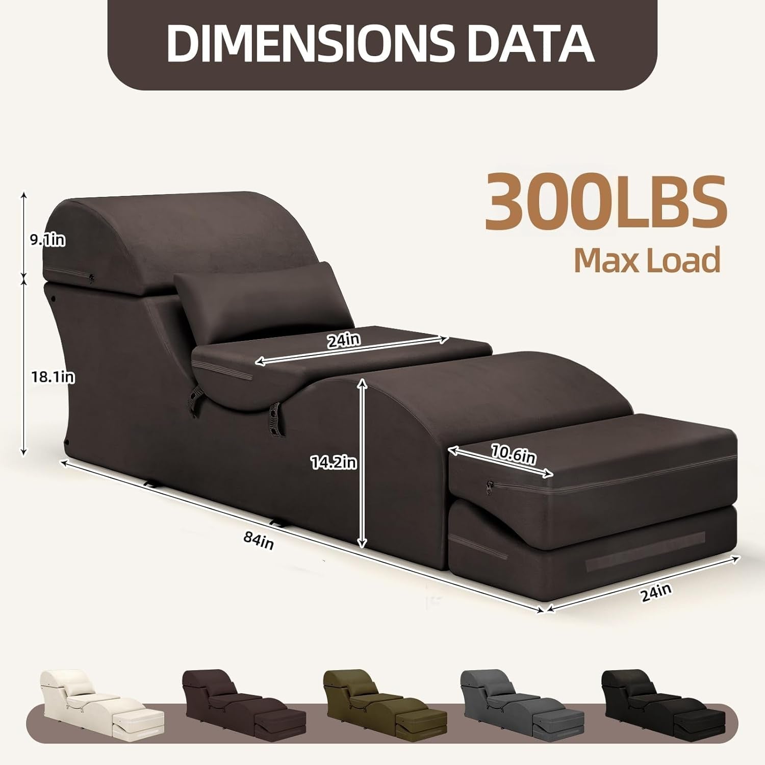 CocoaCurve Fold-Out Sex Chaise Lounge