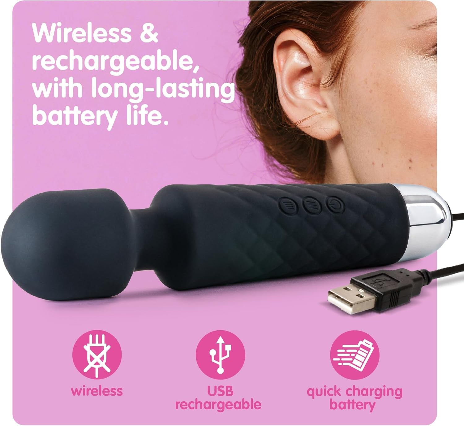 CompactMuse 20-Mode Clit & G-Spot Wand Vibrator