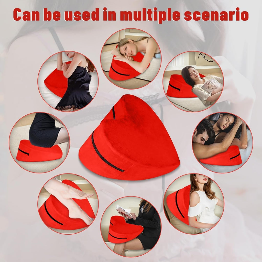 CrimsonAmour Heart-Shaped Sex Position Pillow