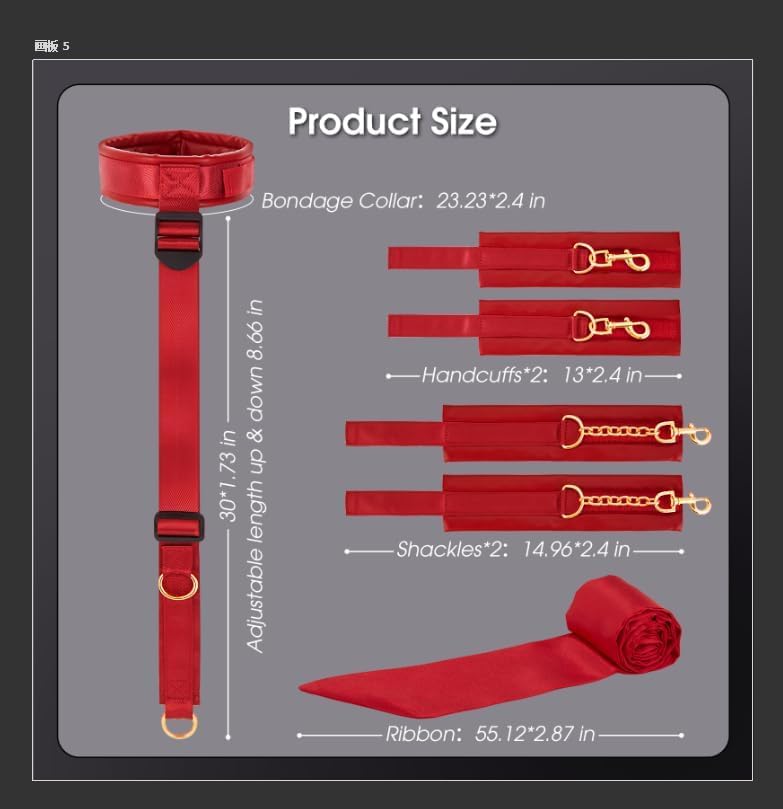 CrimsonBind Collar & Cuff BDSM Kit