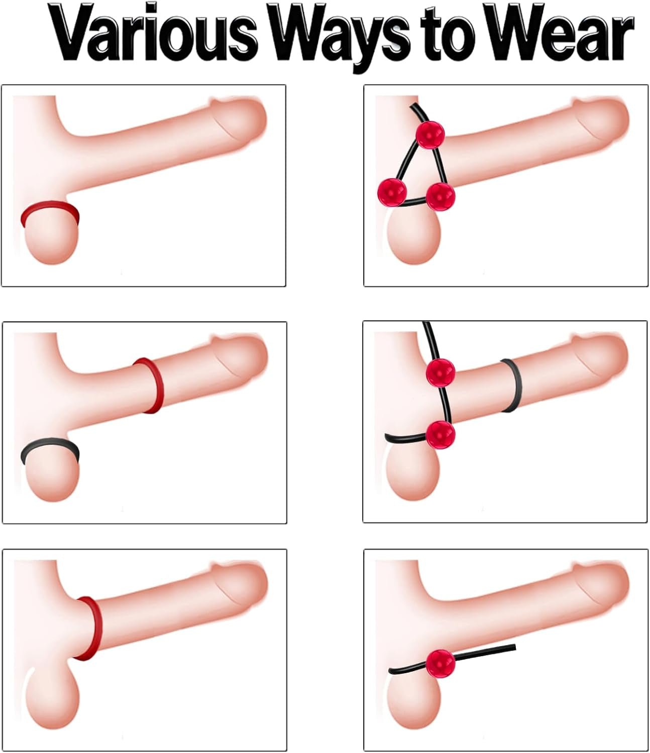 CrimsonFlex 9-Piece Adjustable Cock Ring Set