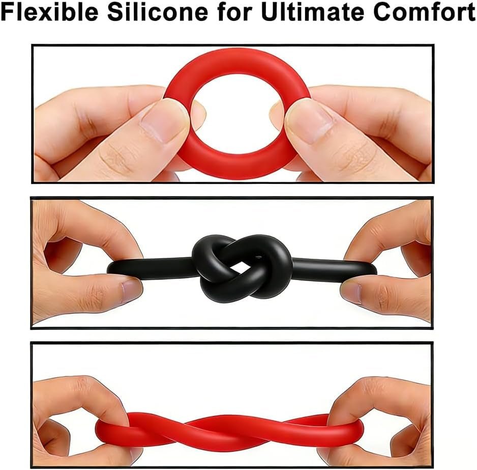 CrimsonFlex 9-Piece Adjustable Cock Ring Set