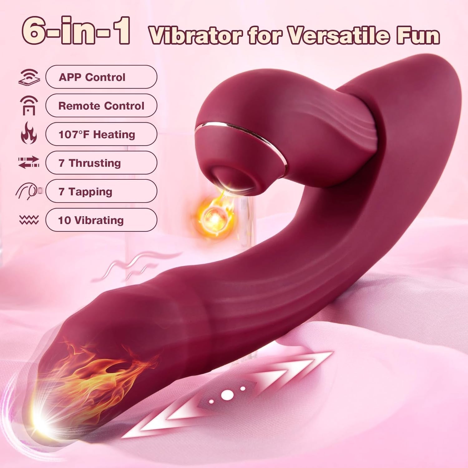 CrimsonSync 6X Dual Thrust Rabbit Vibrator