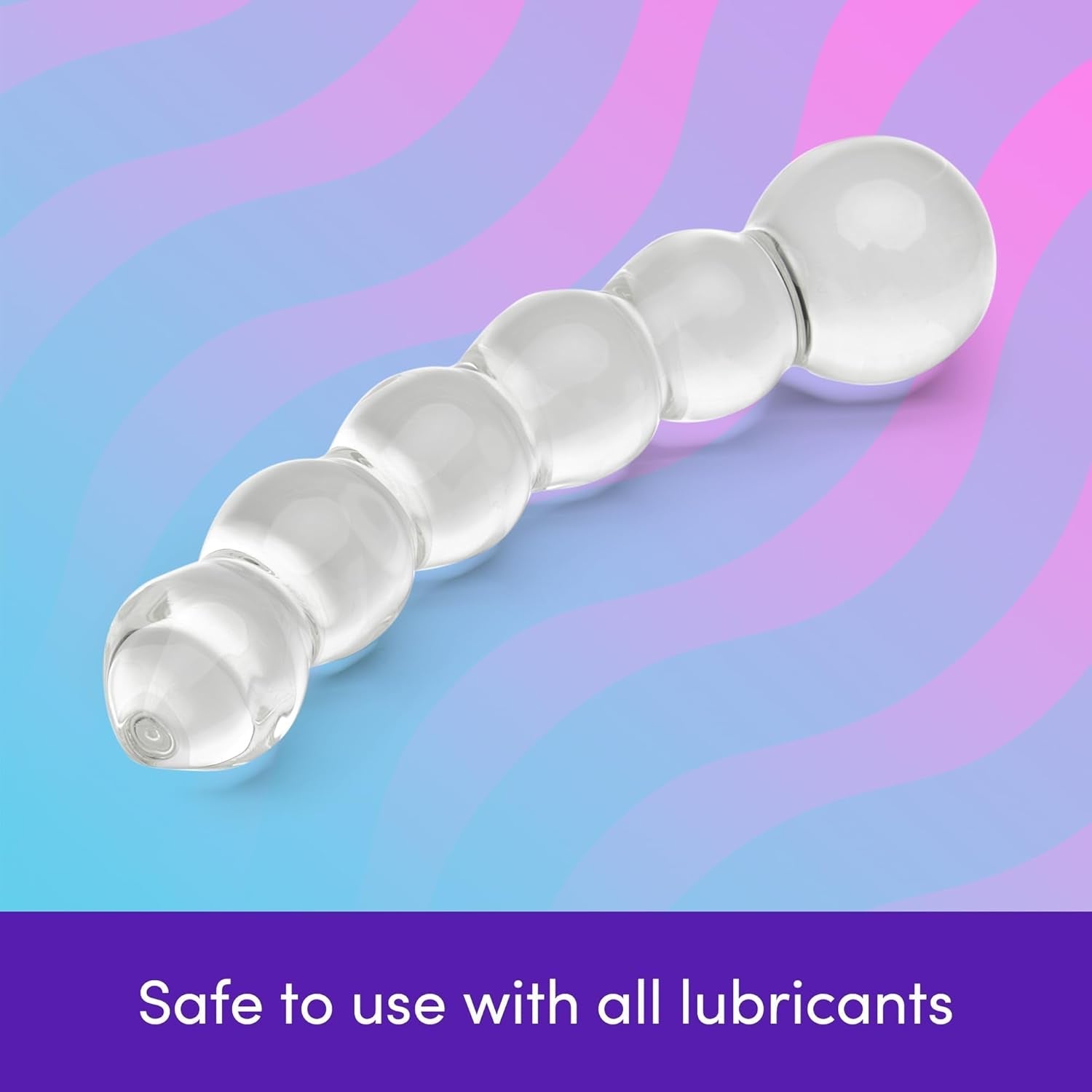 CrystalBead 7-Inch Glass Beaded Dildo