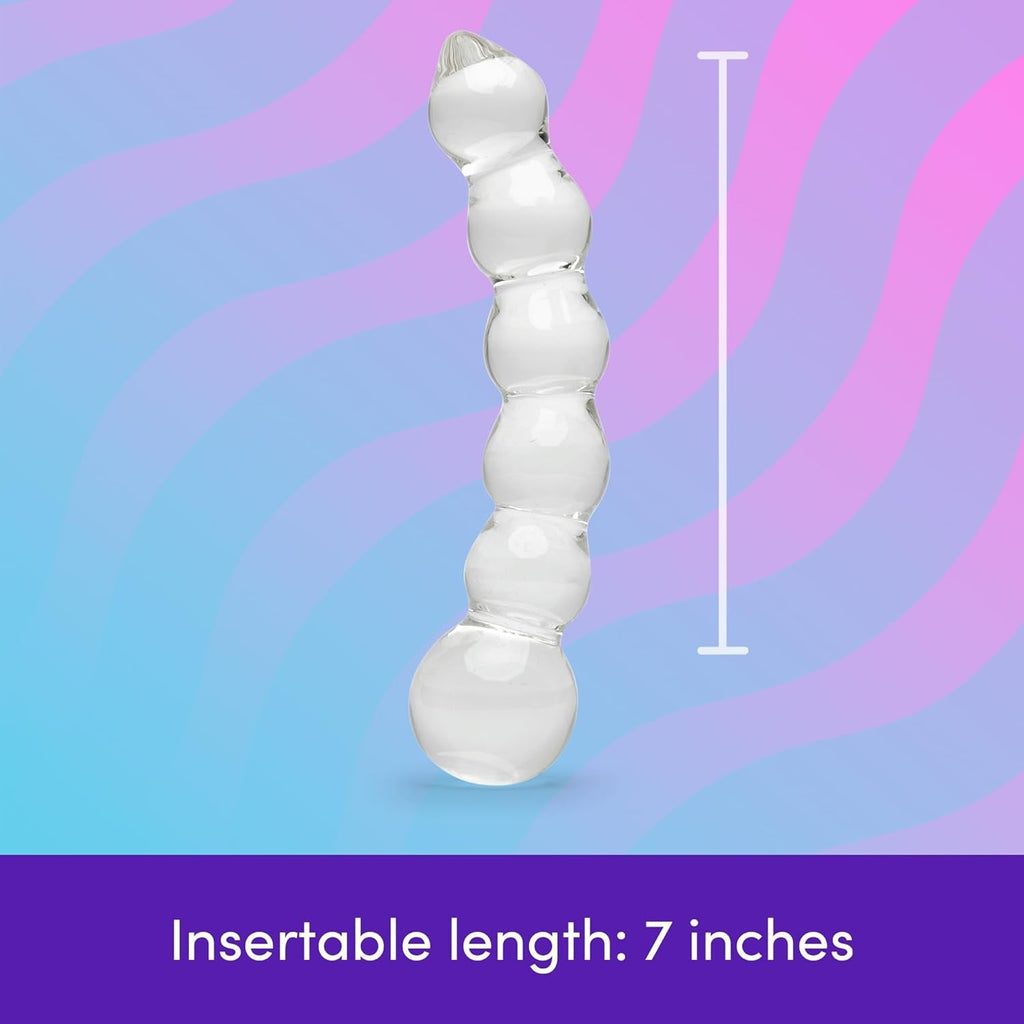 CrystalBead 7-Inch Glass Beaded Dildo