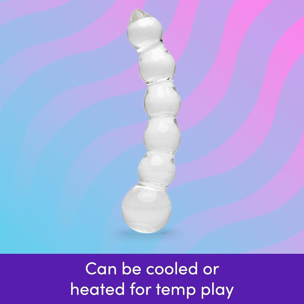 CrystalBead 7-Inch Glass Beaded Dildo