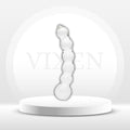 CrystalBead 7-Inch Glass Beaded Dildo