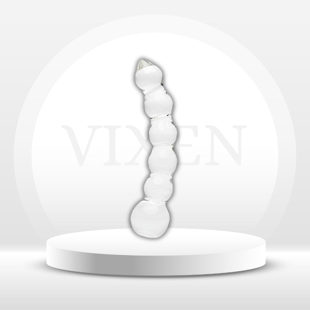 CrystalBead 7-Inch Glass Beaded Dildo