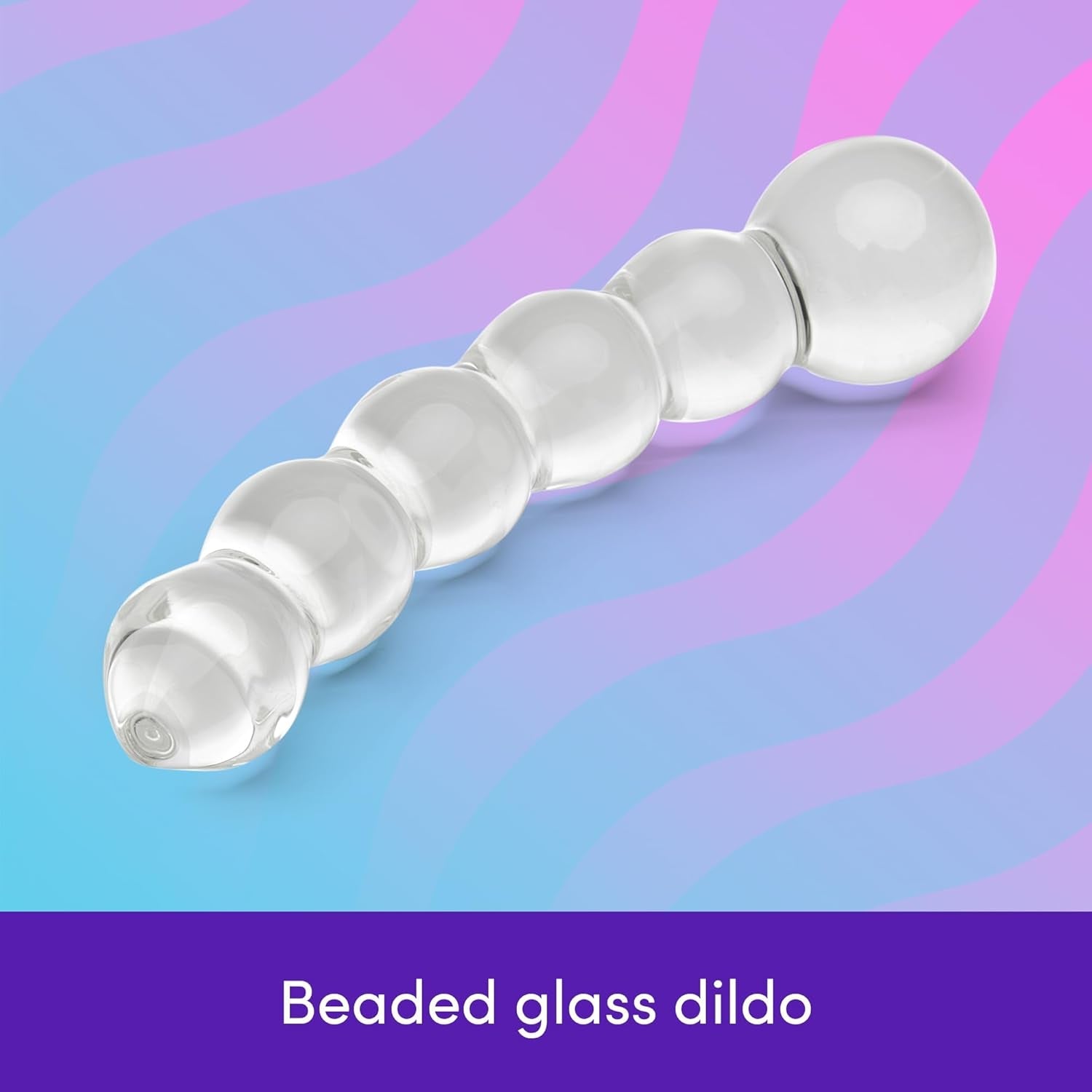 CrystalBead 7-Inch Glass Beaded Dildo