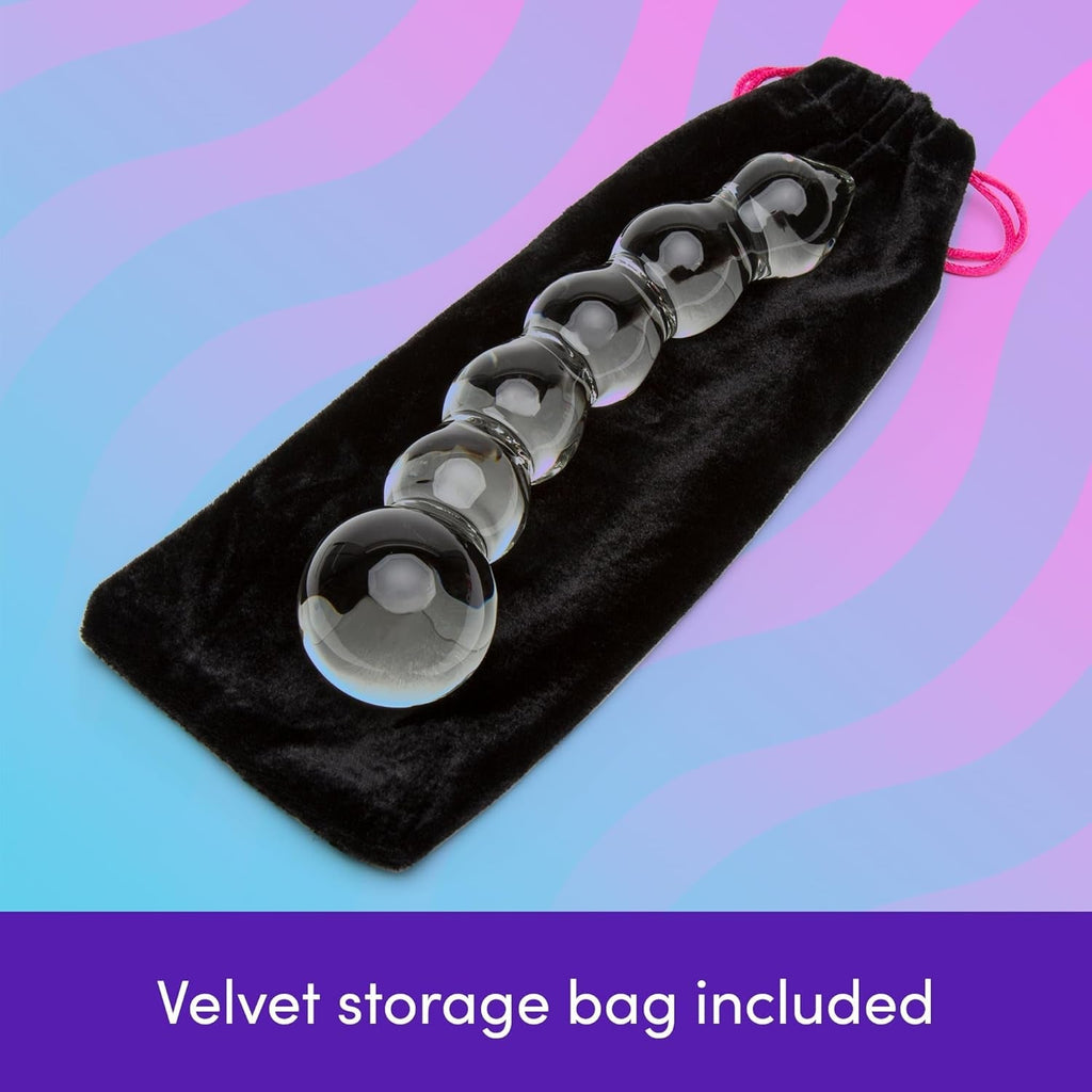 CrystalBead 7-Inch Glass Beaded Dildo