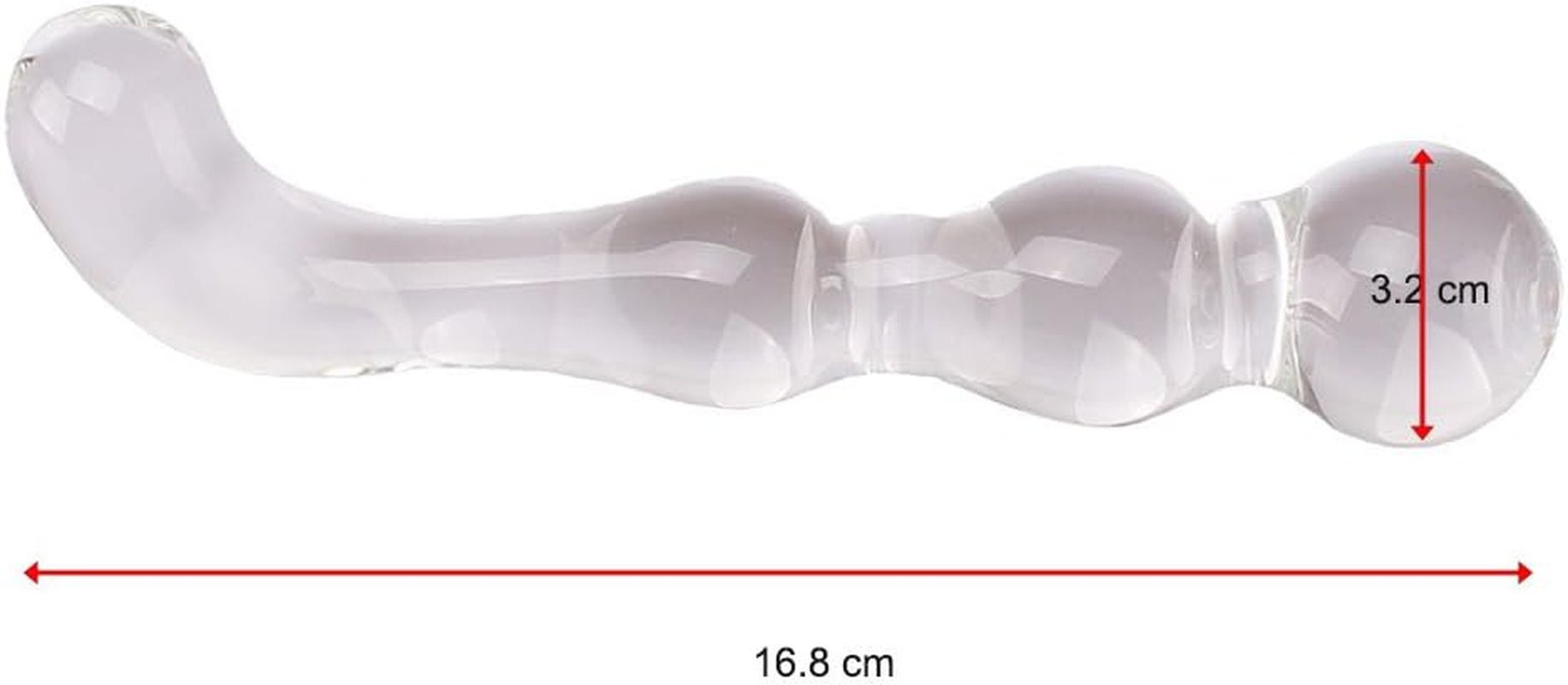 CrystalDual Crystal Glass Dual Ended Anal Plug