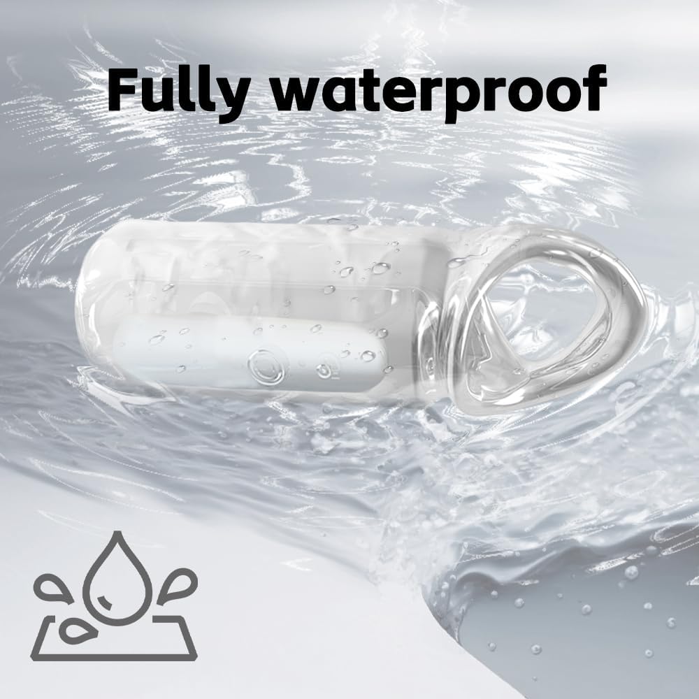 CrystalPulse Transparent Vibrating Penis Sleeve Ring