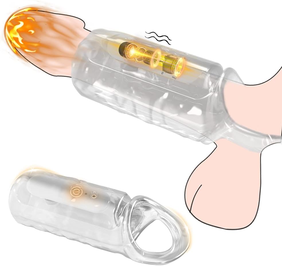 CrystalPulse Transparent Vibrating Penis Sleeve Ring