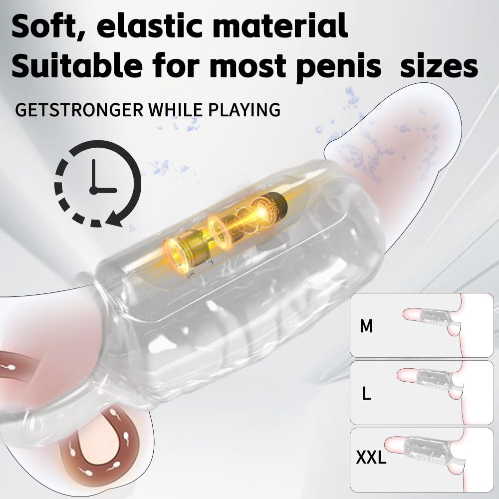 CrystalPulse Transparent Vibrating Penis Sleeve Ring