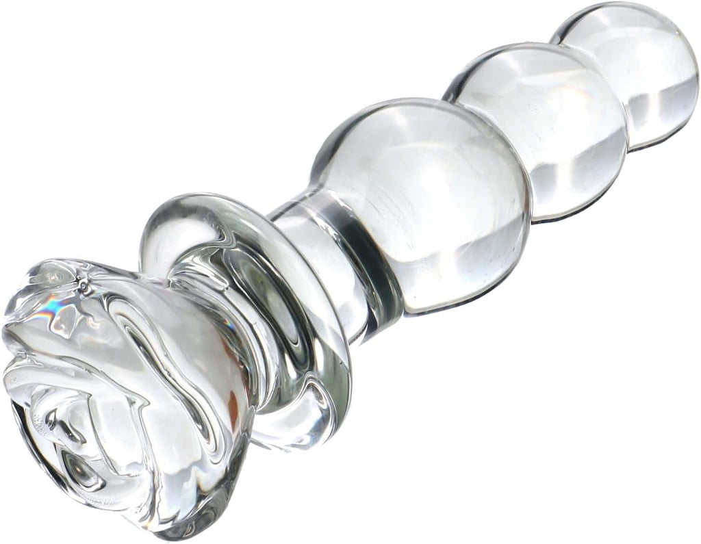 CrystalTrail Glass Beaded Anal Plug