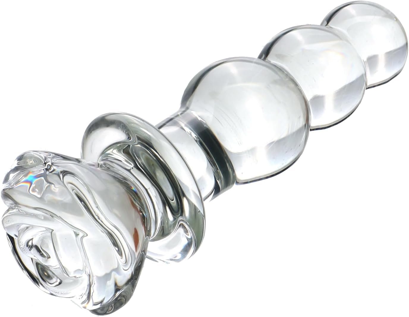 CrystalTrail Glass Beaded Anal Plug