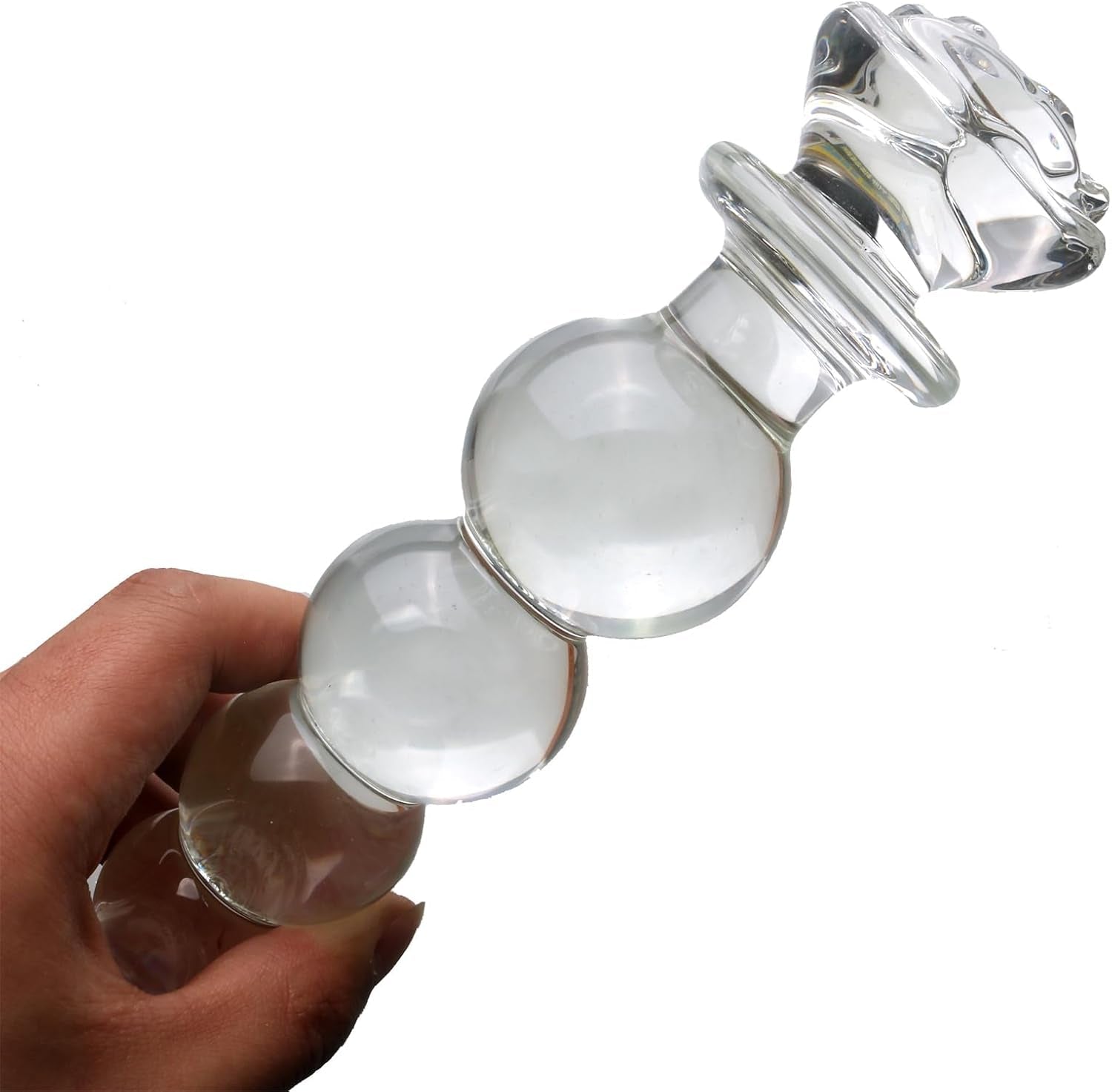 CrystalTrail Glass Beaded Anal Plug