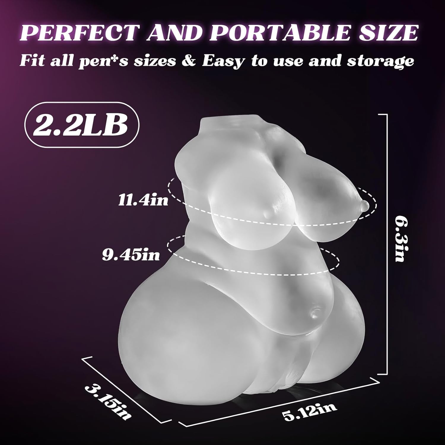 CurveCrave Transparent Sex Doll Stroker
