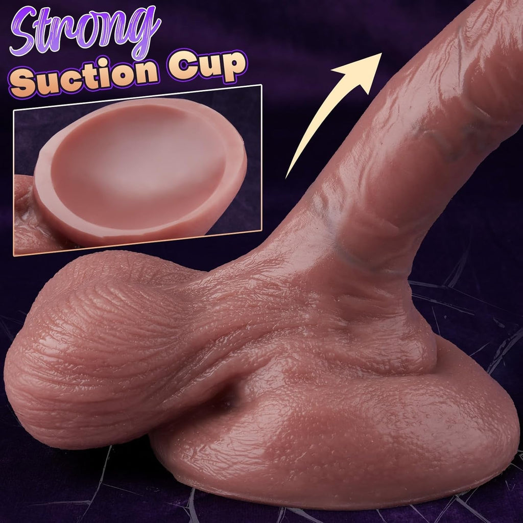 CurveFit 7” Realistic Suction Cup Dildo with Balls
