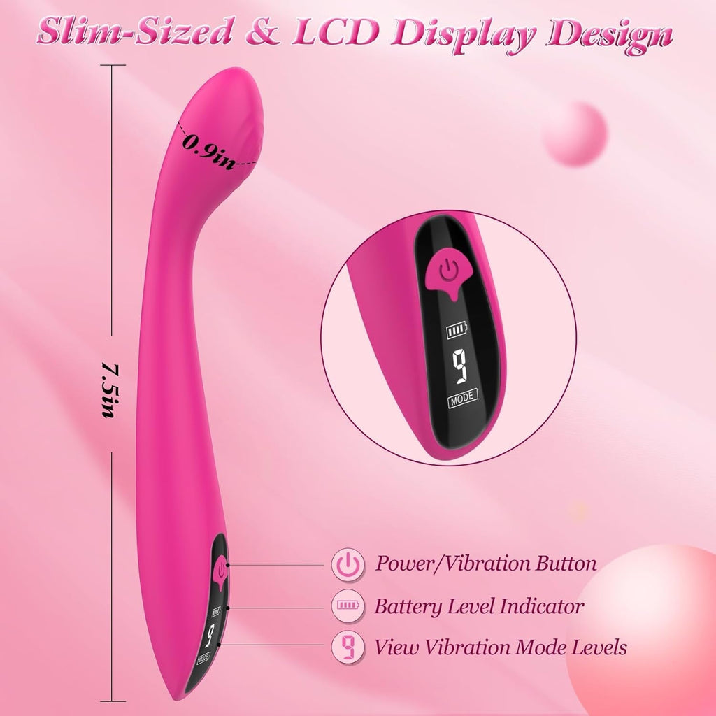 CurveGlow G-Spot Vibrator Wand with LCD