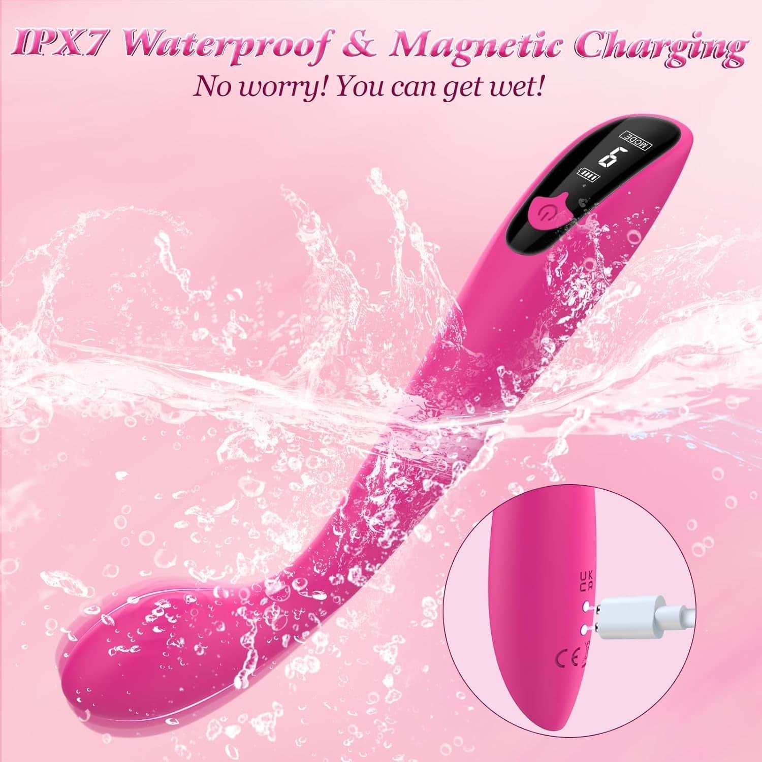 CurveGlow G-Spot Vibrator Wand with LCD