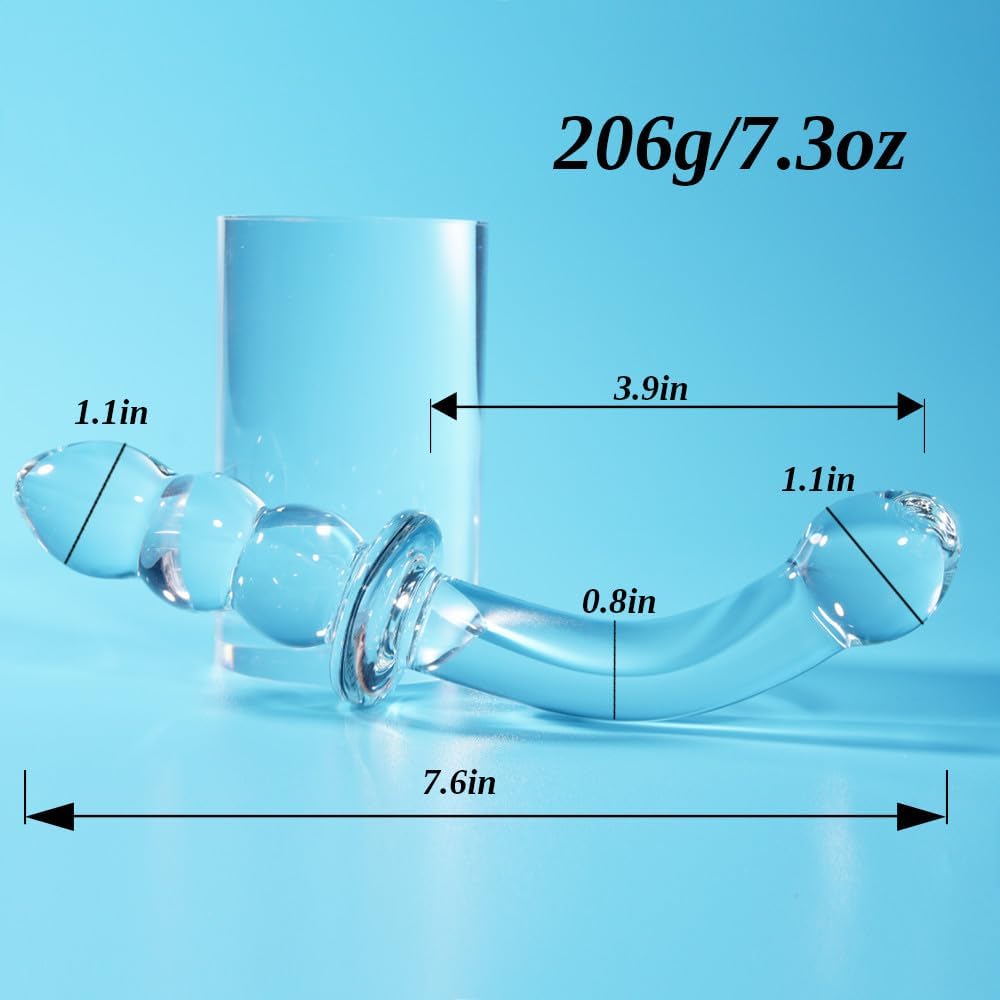 CurvePulse Dual Ended Glass Anal Wand