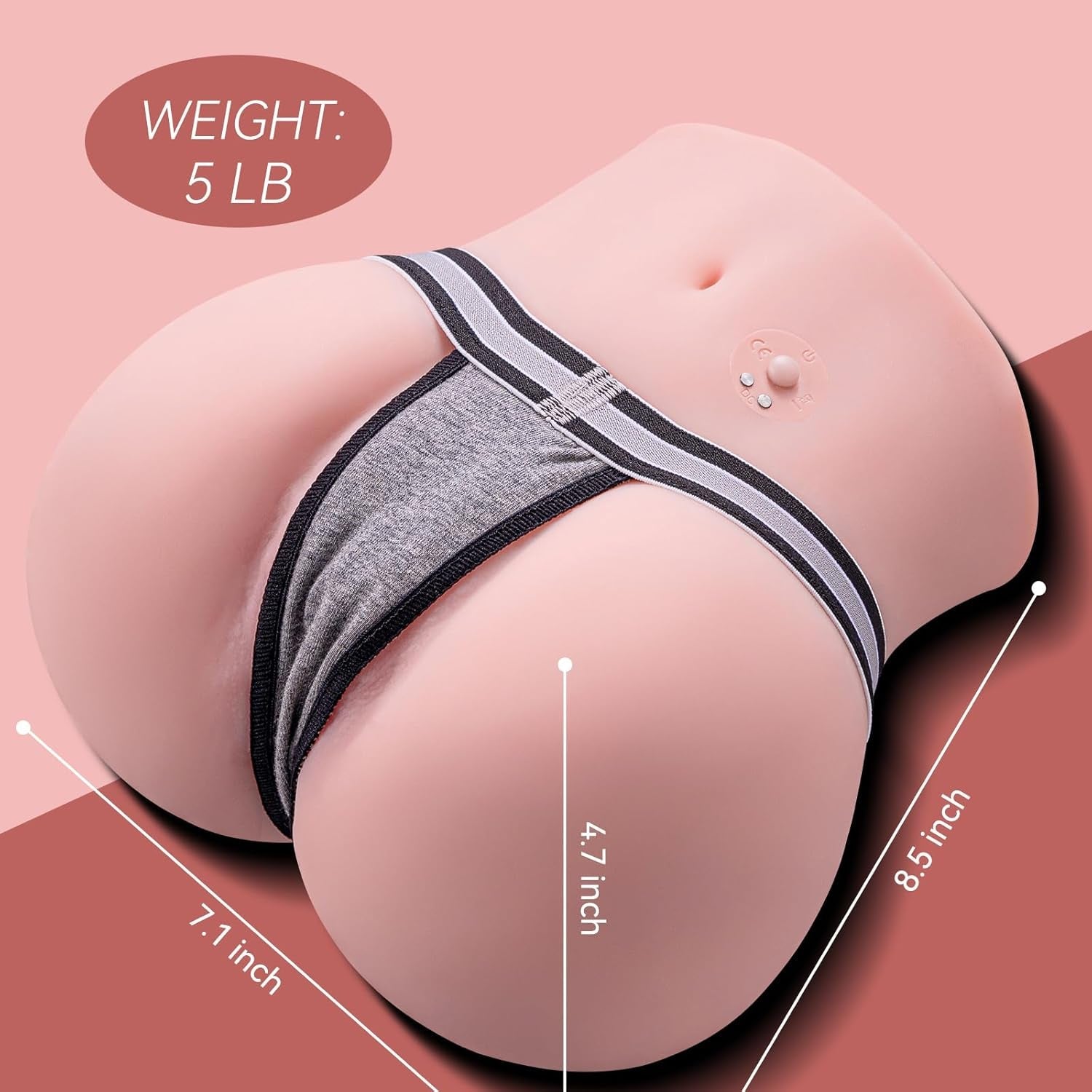 CurveVibe Vibrating TPE Pocket Pussy Sex Doll Stroker
