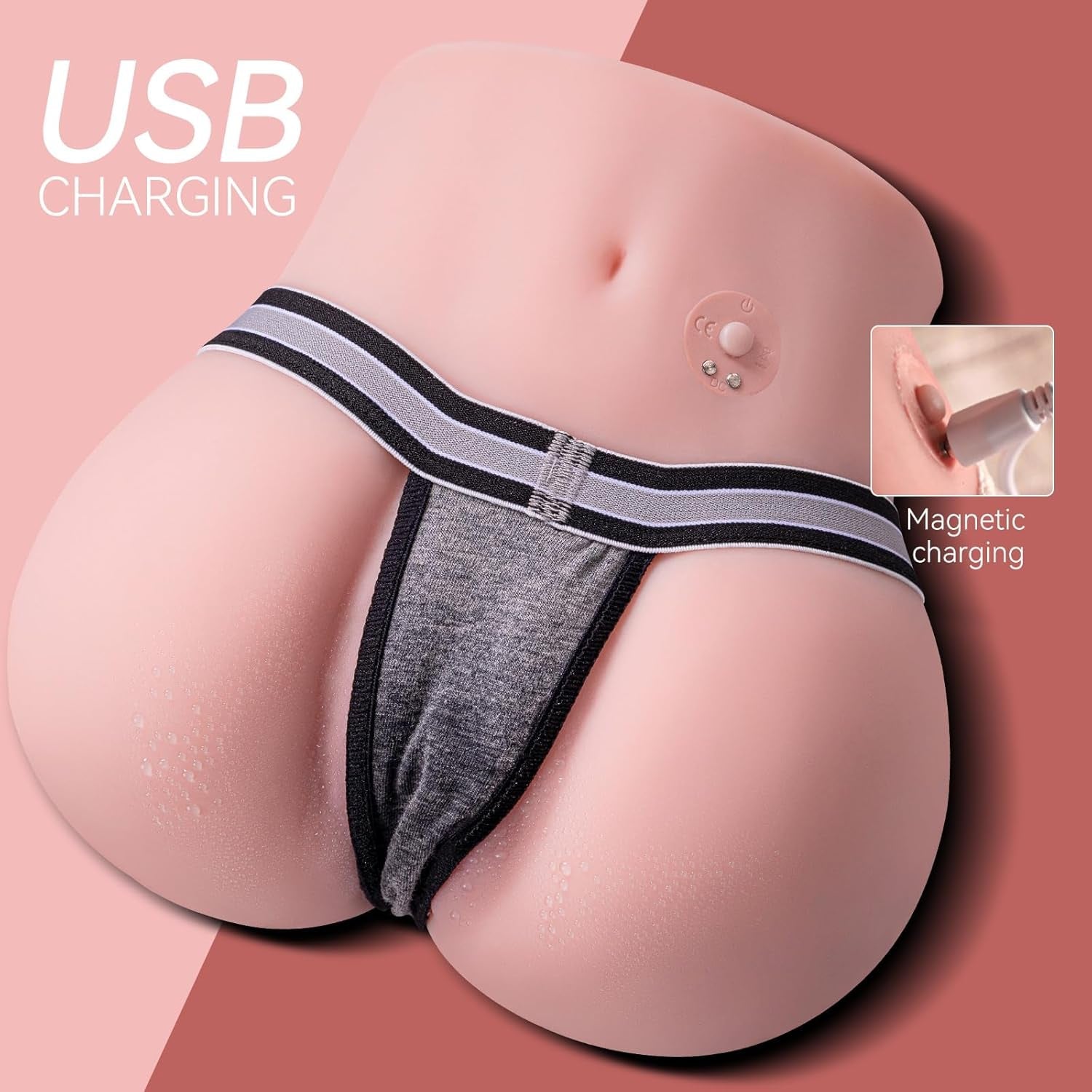 CurveVibe Vibrating TPE Pocket Pussy Sex Doll Stroker