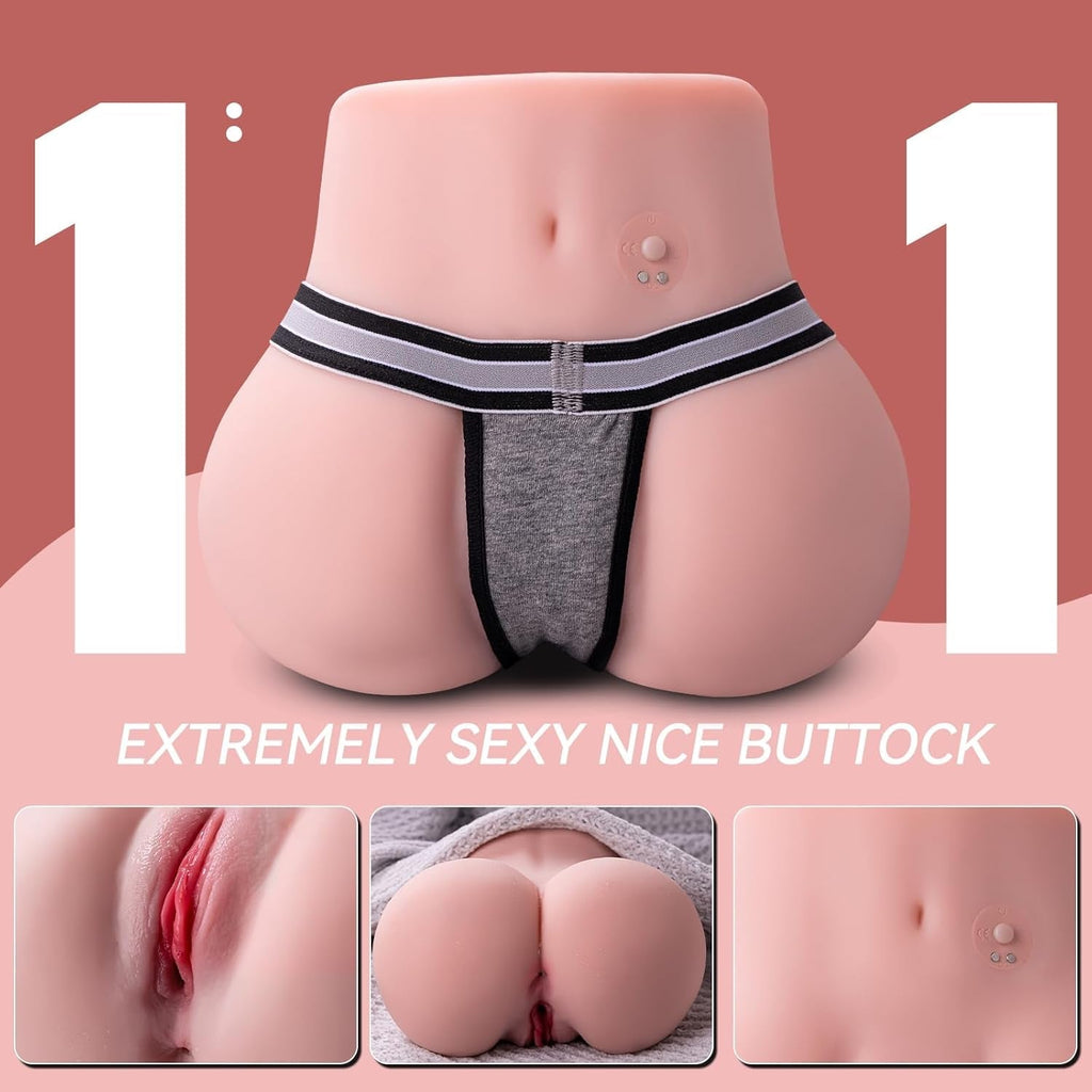 CurveVibe Vibrating TPE Pocket Pussy Sex Doll Stroker
