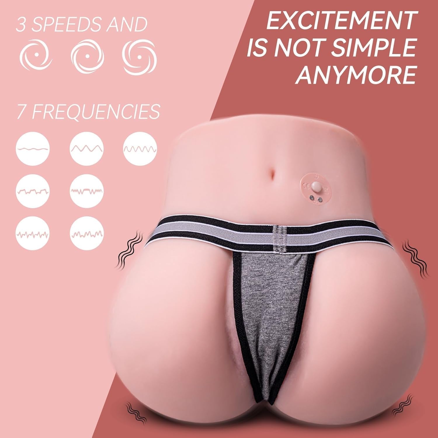 CurveVibe Vibrating TPE Pocket Pussy Sex Doll Stroker
