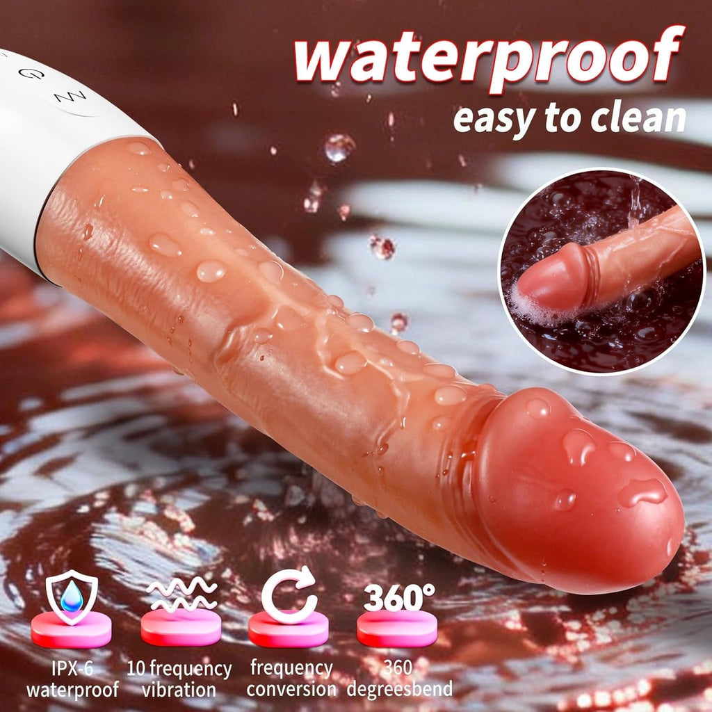 CyanStroke 8.4” Thrusting G-Spot Vibrator Dildo