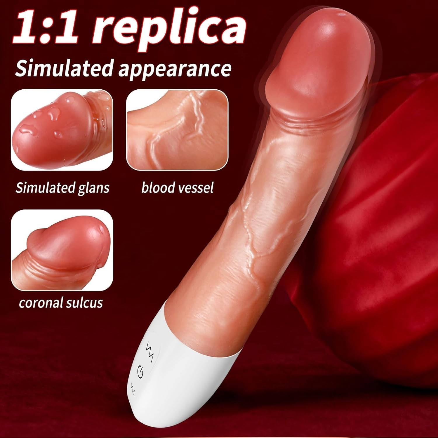 CyanStroke 8.4” Thrusting G-Spot Vibrator Dildo