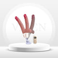 DaddyThrust Realistic Vibrating & Thrusting Silicone Dildo