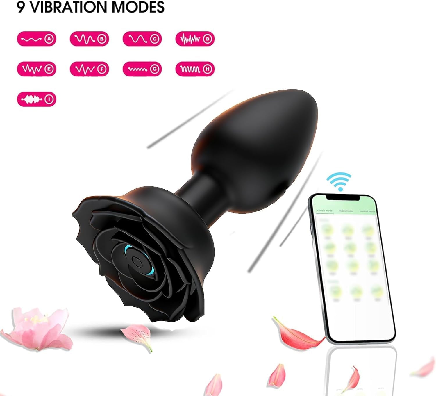 DarkBloom Rose Anal Plug Vibrator