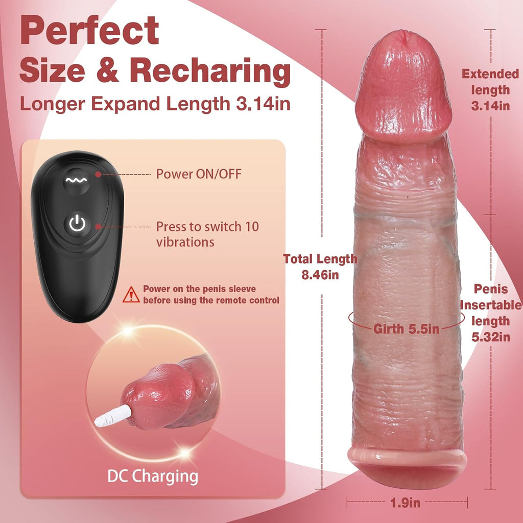DeepDrive Vibrating Penis Sleeve Extender