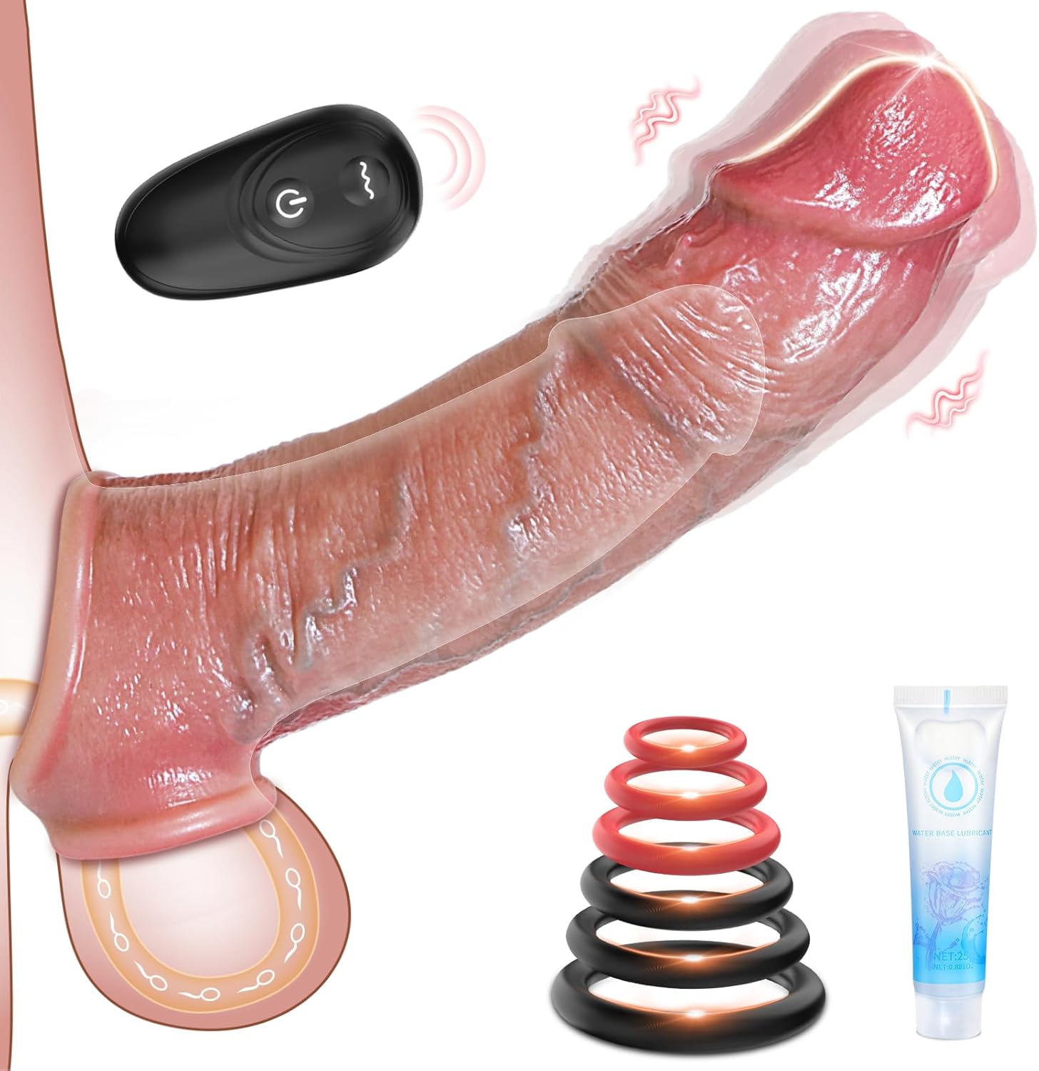 DeepDrive Vibrating Penis Sleeve Extender