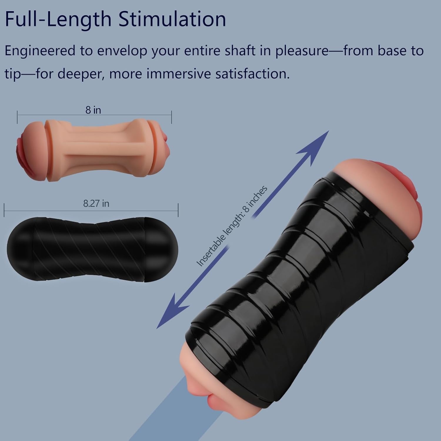 DeepDuo 8.27-Inch Dual Male Stroker